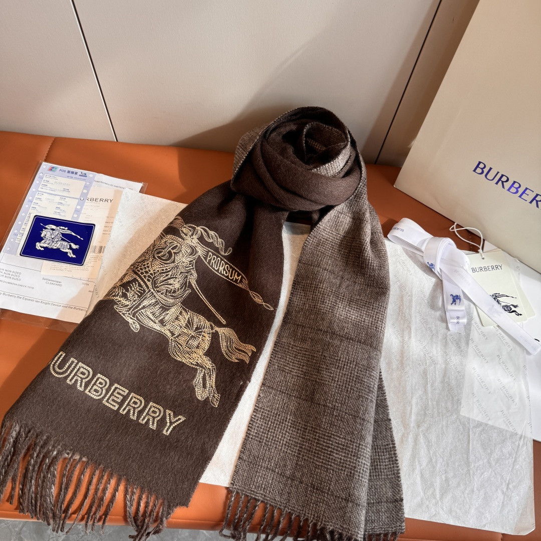 B**rry reversible ekd cashmere scarf 30x200cm 100% lambswool