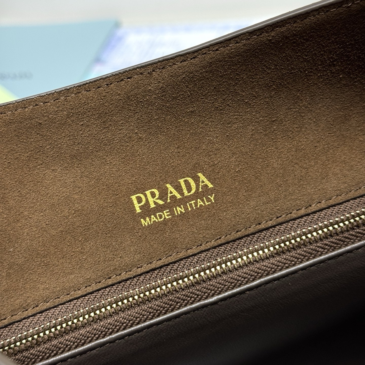 Pra*a etude large suede shoulder bag 24.5x40.5cm