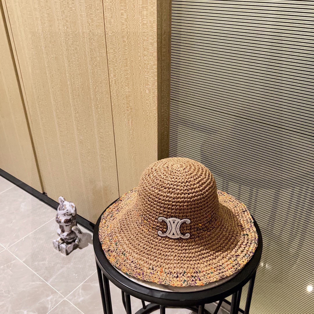 Ce**e crochet straw bucket hat