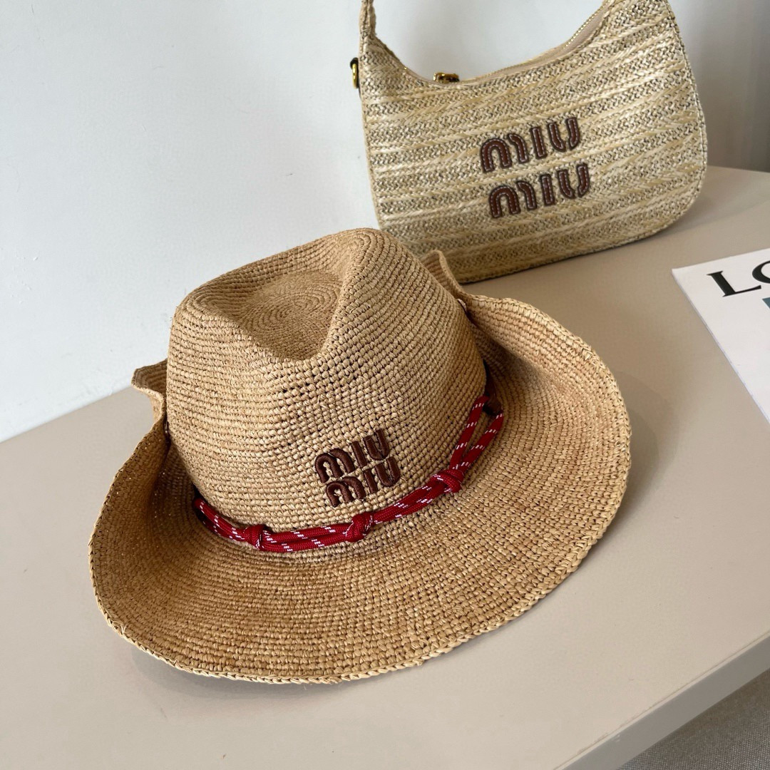 M1v M1v straw cowboy hat 57cm head circumference