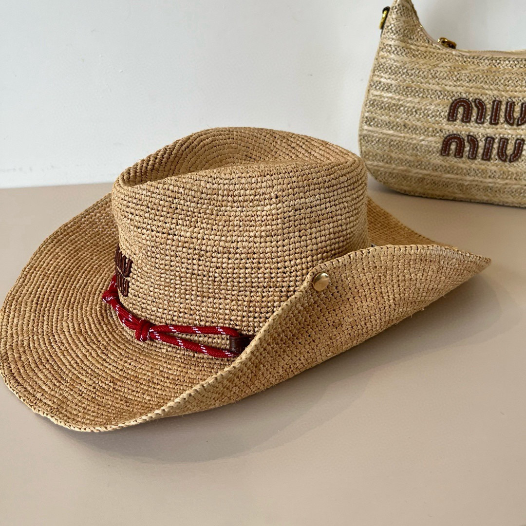 M1v M1v straw cowboy hat 57cm head circumference