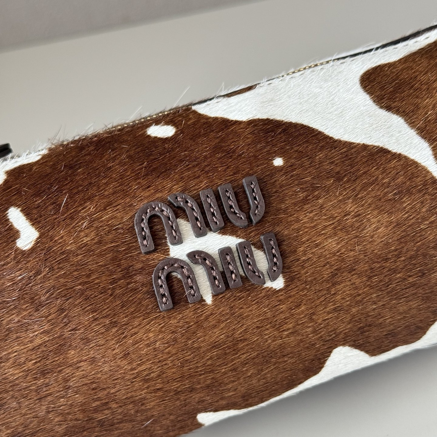 M1v M1v printed leather pouch 9x22x9cm