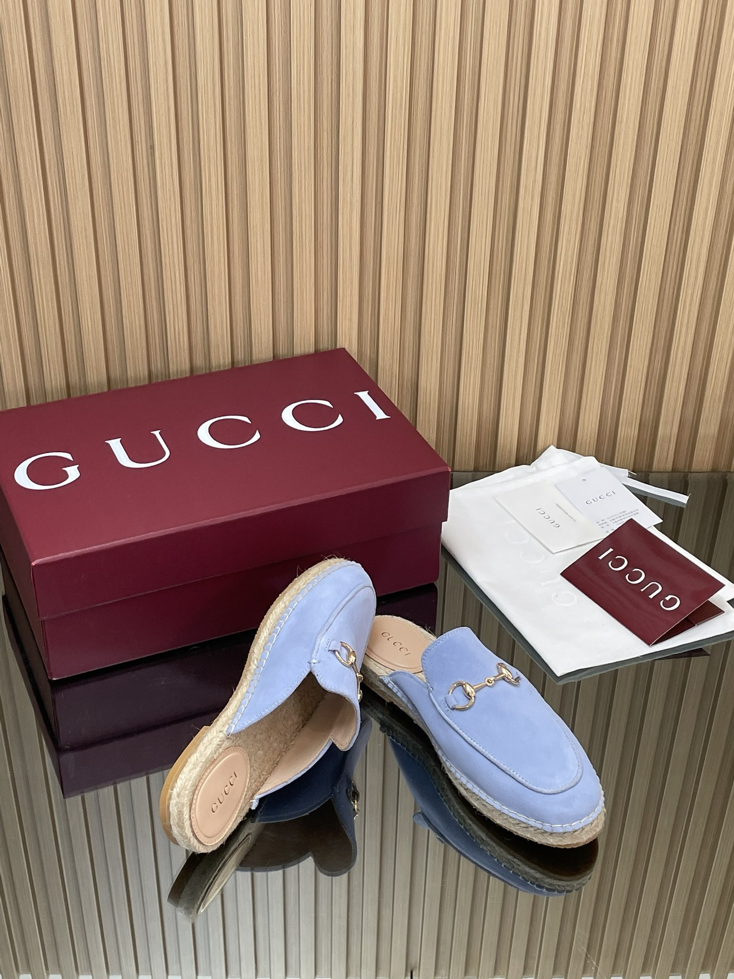 ua G*u*i espadrille mule with horsebit