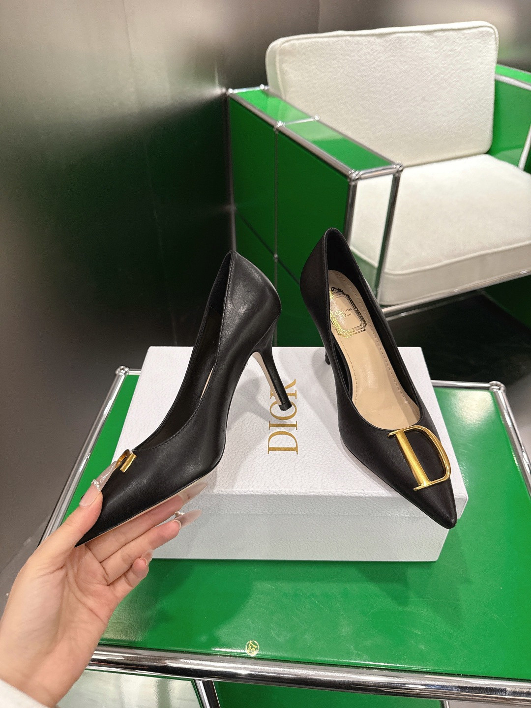 ua D*or initials pump 8.5cm heel
