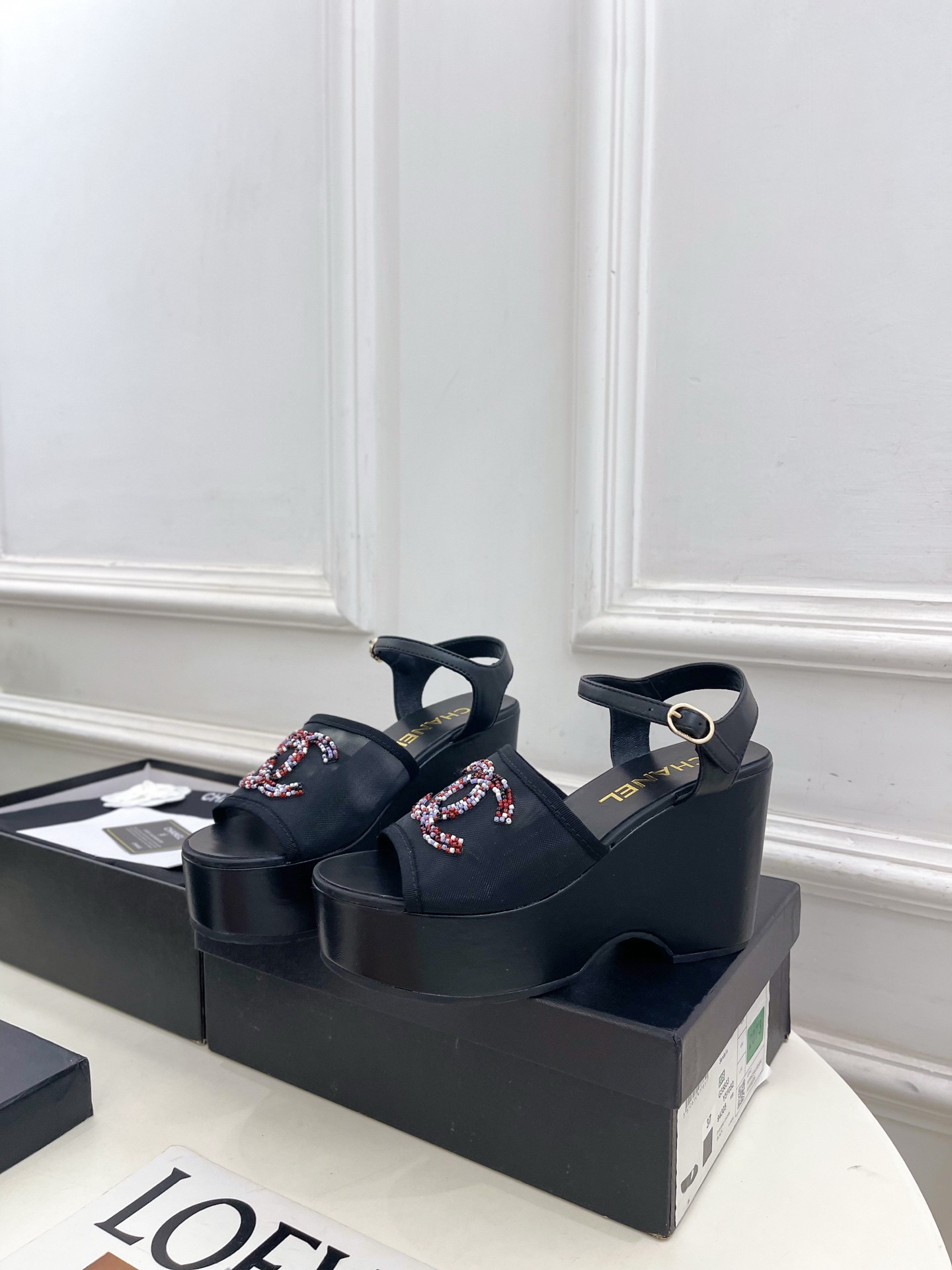 ua Ch*el sandals 9.5cm heel